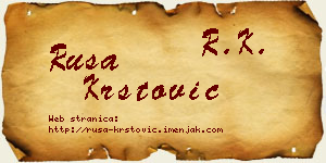 Rusa Krstović vizit kartica
